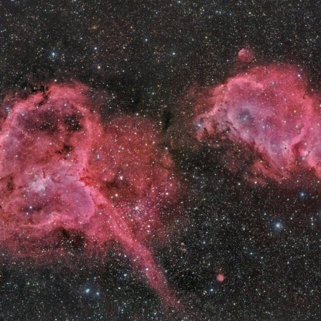 IC 1805 et IC 1848 nébuleuses du coeur et de l'âme