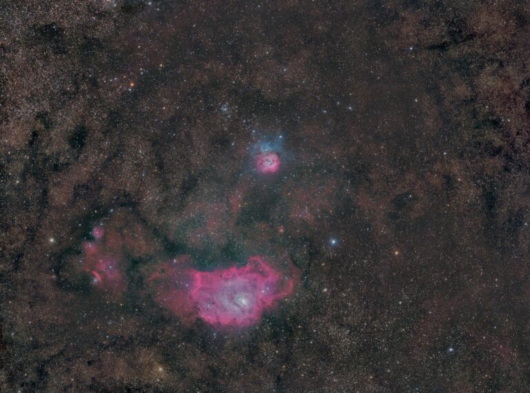 M8 et M20 nébuleuses de la lagune et Trifide