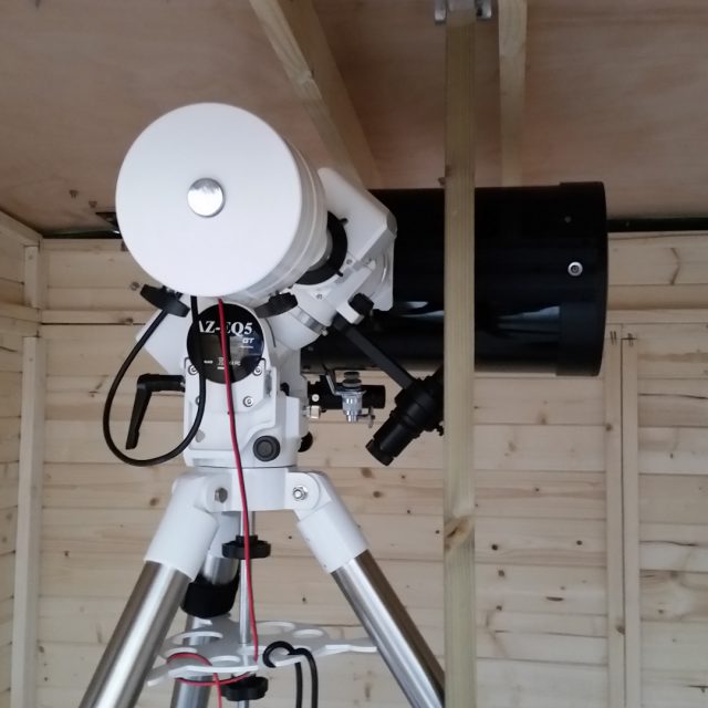 inside observatory view in closed roof position